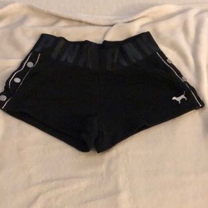 Pink Victoria’s Secret shorts.